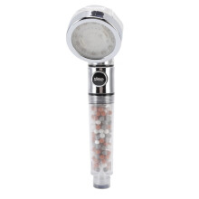 Pommeau de douche haute pression EcoPower Économiseur d'eau, pierres bioactives pour une filtration optimale et interrupteur marche/arrêt pour une
