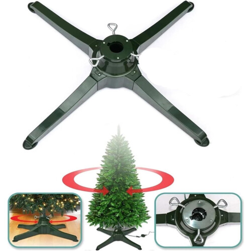 Large Automatic Christmas Tree Rotating Stand with TwoWay Spin and Stable Base 6580cm 1