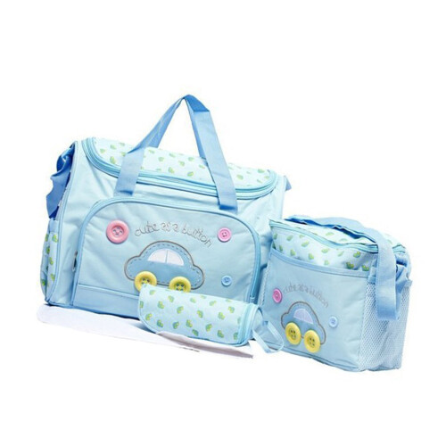 Ensemble de 4 sacs à couches pour bébé, dessin animé à-Bleu ciel