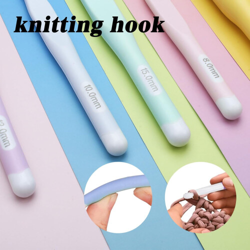 Tulip Crochet Hooks, Large Set with Rubber Handle, Ergonomic for Arthritis 1