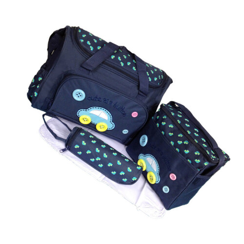 Sac à langer pratique pour bébé, ensemble de 4-Bleu profond
