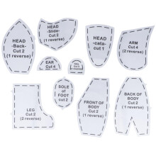 Memory Bear Sewing Instructions, Practice Designs for Quilting 10 Sewing Practice Templates for Home Craft Projects