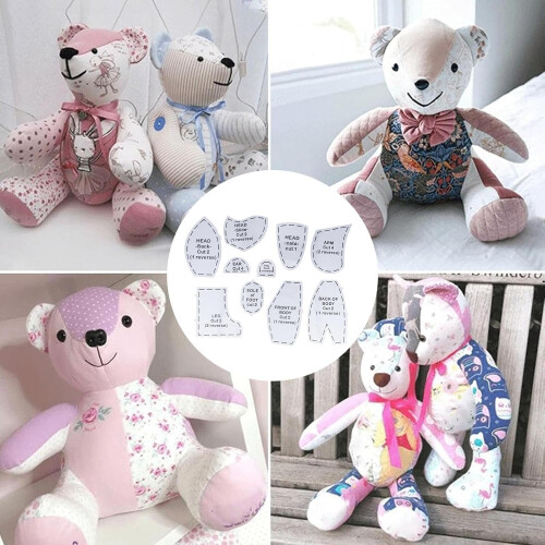 Memory Bear Sewing Instructions, Practice Designs for Quilting  10 Sewing Practice Templates for Home Craft Projects 2
