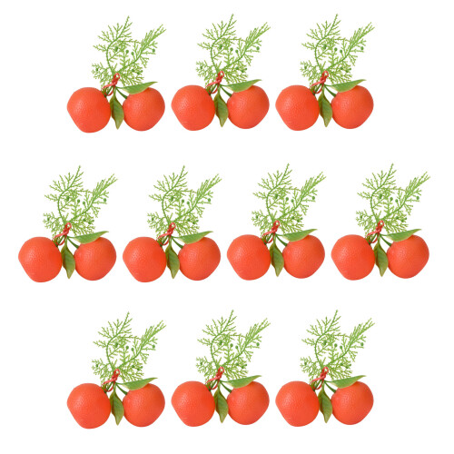 Mandarine artificielle réaliste avec Simulation de feuilles,-L