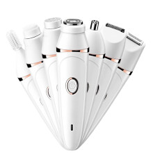 7 in 1 USB Rechargeable Facial Epilator for Women Wet and Dry Electric Eyebrow Trimmer Set