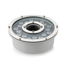 Underwater LED Pool Light IP68 Waterproof 24V Stainless Steel Fountain Ring Spotlight Purple 18W