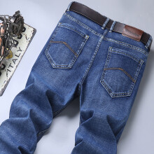 (808-blue, 28) Men's Clothing  Wthinlee Brand Business Retail Wholesale Jeans Men Pants Leisure Casual Pants Zipper Fly Straight
