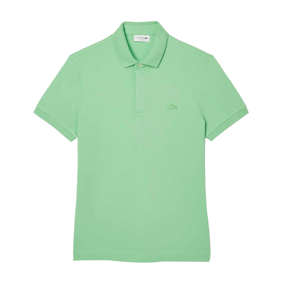 Lacoste (S, Green) Mens Pique Stretch Regular Polo Shirt