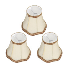 Flame-Retardant PVC Lining Lampshade with Spotlight Effect, Linen Fabric Clip On Shade for Living Room Bedroom Kitchen, European Style Design Dust Pro