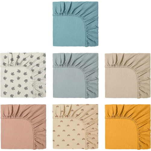 Breathable Bassinet Sheets Removable Cradle Fitted Sheet Changing Mat Protectors Newborn 1
