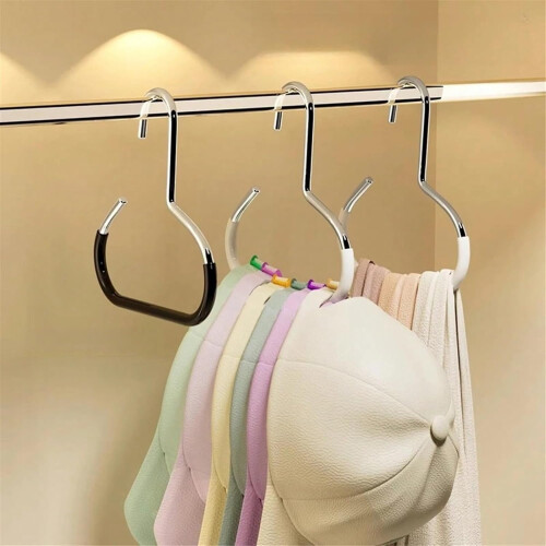 Hat Organizer with Circle Ring Design, SpaceSaving Closet Hat Rack for Baseball Caps, 5 Pack Black 1