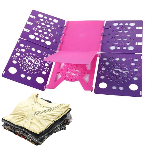 TShirt Folding Board, Special Pattern, Folding Board for Clothes (Pink Purple)