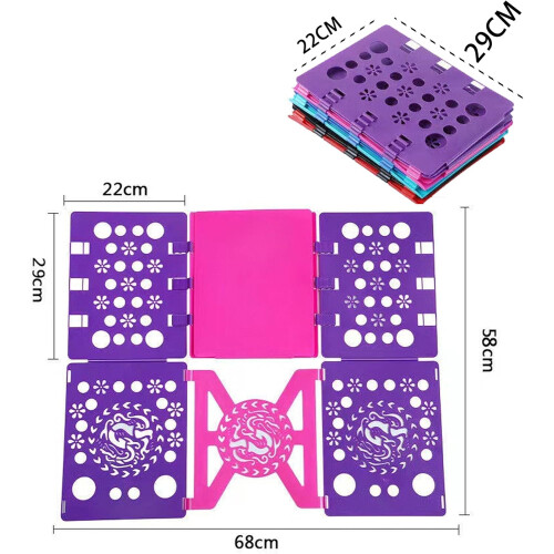 TShirt Folding Board, Special Pattern, Folding Board for Clothes (Pink Purple) 1