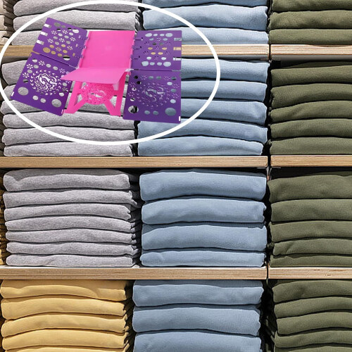 TShirt Folding Board, Special Pattern, Folding Board for Clothes (Pink Purple) 2