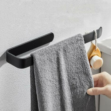 Porte-serviettes mural autocollant pour salle de bain, installation facile et compatible avec les surfaces lisses, barre porte-serviettes au design