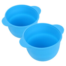 2pcs Silicone Wax Warmer Liner Reusable Foldable Wax Melt Bowl for Easy Hair Removal and Cleaning
