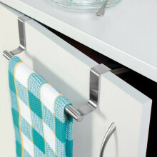 Porte-serviettes sans perçage, en acier inoxydable durable et antidérapant, pour une installation rapide sur les portes de placards.