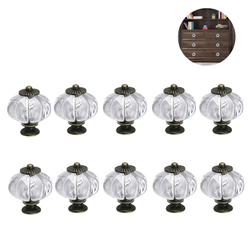 Vintage Pumpkin Charms, Set Of 10 Acrylic Decorative Drawer Pulls, Elegant Appearance For Your Furniture Makeover 9554910054055