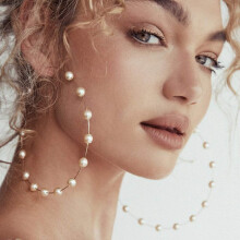 Circle Dangle Drop Earrings, Imitation Pearl Earrings with Elegant Accessories Appeal, Pearl Hoop Earrings Featuring Nickel-free Construction,