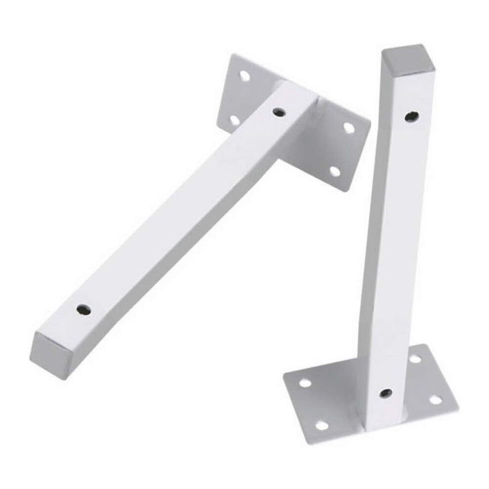Floating Shelf Brackets, Hidden Mounting Design Provides A Sleek Appearance, White Finish For A Fresh Look, Heavy Duty Design Supports Up To 30Lbs, Ea 9466005965392
