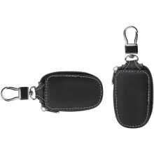 Custodia protettiva per telecomando auto, elegante in vera pelle con ganci in metallo, compatibile universalmente con la maggior parte dei