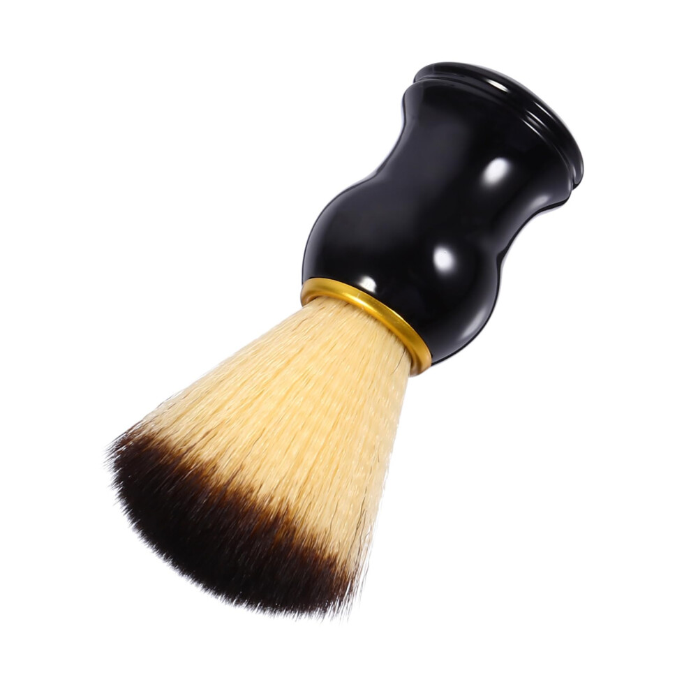 Black Shaving Brush With Wooden Handle And Beard Comb Cleaner For Men, Grooming Set