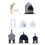 Acryldecors Ingewikkelde ornamentkasteelvorm Religieuze-A 2