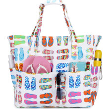 Strapazierfähige Strandtasche für Damen, wasserdichtes Material, großes Fassungsvermögen, ideal für Pool, Schwimmen, Reisen und Sport, mit