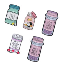 5Pcs Cartoon Lapel Pin Doctor Nurse Badges Pin Enamel-B series
