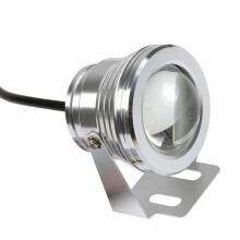 10W Underwater LED Spotlight IP68 Waterproof 1224V Rotating Pool Light for Ponds Aquariums White