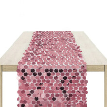 Decorative Iridescents Tablecloth Sequins Table-Pink Color