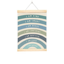 Inspirational Rainbow Wood Hanging Poster for-40 x 60cm Style D