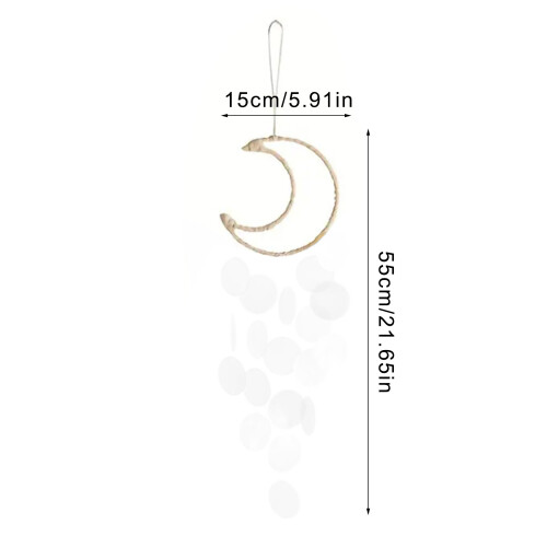 Handmade White Shell Moon Chimes Dreamcatchers for Home Garden 2