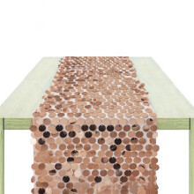 Sequins Glitters Tablecloth Table Runner Table Cloth-Rose Gold