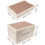 Foldable Storage Box, 50L Plastic Container with Wooden Lids, Multidirectional Open (Grey/White) 5