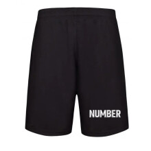 (Black Custom Number, L(160-165cm)) Free Print Number!Solid Football Training Shorts Mens, Kids Summer Bottoms Running Basketball Soccer Shorts