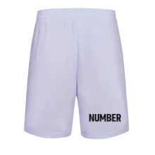 (White Custom Number, 2XL(170-175cm)) Free Print Number!Solid Football Training Shorts Mens, Kids Summer Bottoms Running Basketball Soccer Shorts