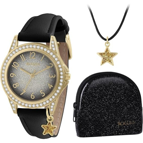 Watch, Necklace and Glitter Purse