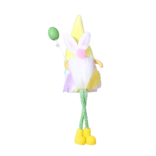 Handmade Plushes Easters Bunnys Gnomes Long Legged-Yellow