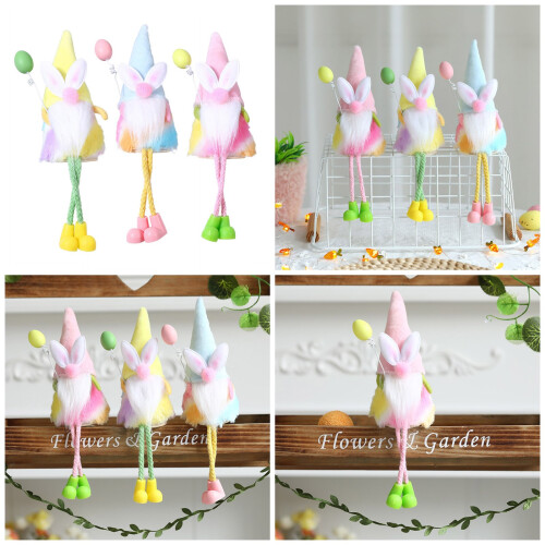 Handmade Plushes Easters Bunnys Gnomes Long Legged-Yellow 2