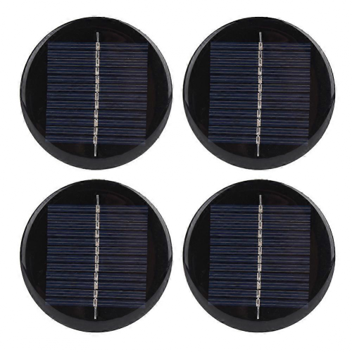 20244PCS 6V 80MM Diameter Round Portable Stable Efficient Polycrystalline Silicon Solar Cell Panel