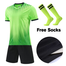 (919 Green, S Height 155-165CM) Adult Football Jerseys Shorts With Pockets  Socks 2025 Children's Soccer Clothes Maillot de football Men Training Kits