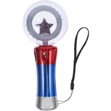 Varinha mágica giratória com luzes LED piscantes, brinquedo para shows de luzes giratórias, funciona com pilhas.