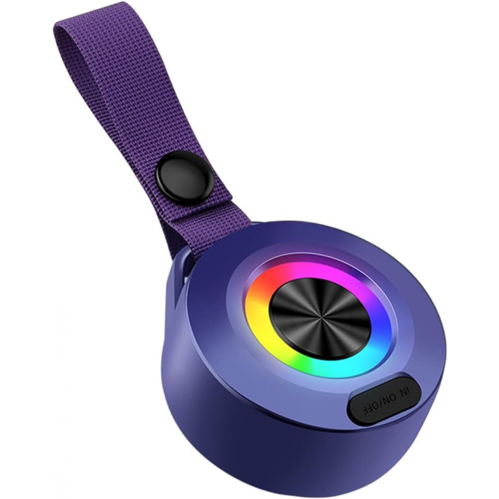 Wireless 3D Surround Speakers Bluetooth-Compatible 5.0 600Mah Portable Speaker Hd Sound Loud Volume For Hiking Camping (Purple) Purple 6472608691494
