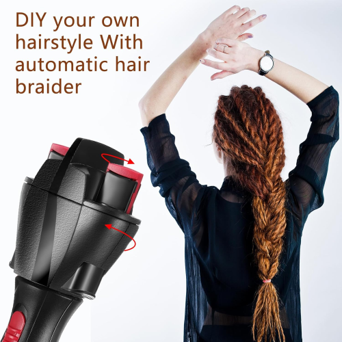 Máquina de trançar cabelo automática USB de alta qualidade, modeladora rápida, com nó inteligente, elétrica para torcer, trançar e cachear d 1