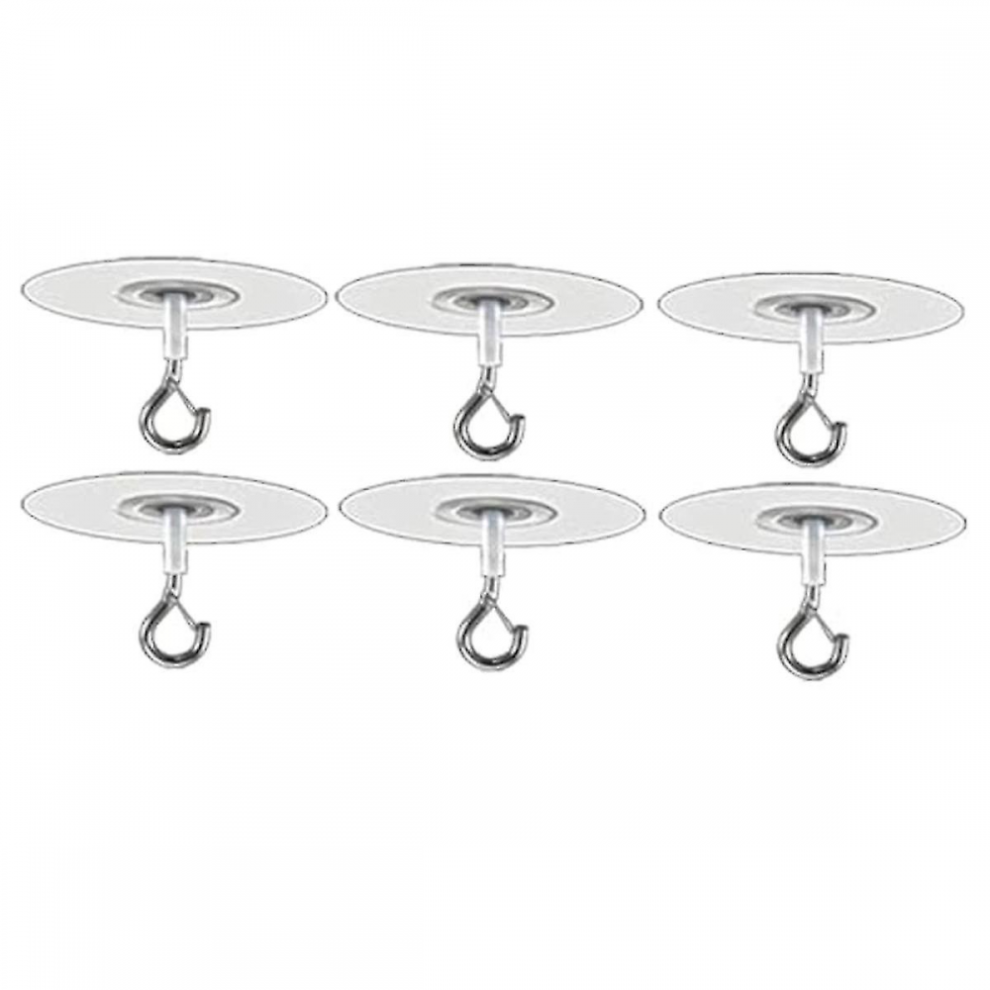 6Pcs Adhesive Ceiling Hooks For Popcorn Concrete Textured Ceiling Wall Surface, No Drilling Self Ad-Good 6472608756223