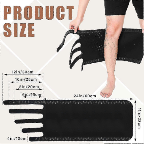 Adjustable Calf Compression Wraps for Lymphedema & Swelling (2-Pack, 5 Straps) 1