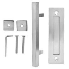 Luxurious Stainless Steel Barn Door Handle, Rust Resistant Powder Coat Finish, Solid Stainless Steel Pull, 12 Inch Barn Door Pull for Doors, Garages,