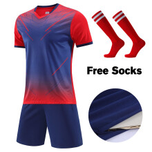 (917 Red, 3XS Height 120-135CM) Adult Football Jerseys Shorts With Pockets  Socks 2025 Children's Soccer Clothes Maillot de football Men Training Kits