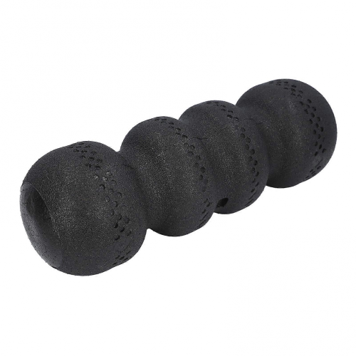 Rolo de espuma de 45 cm (18 polegadas) em EPP preto, dureza 75, com design ranhurado para massagem muscular, ideal para exercícios e relaxam 1